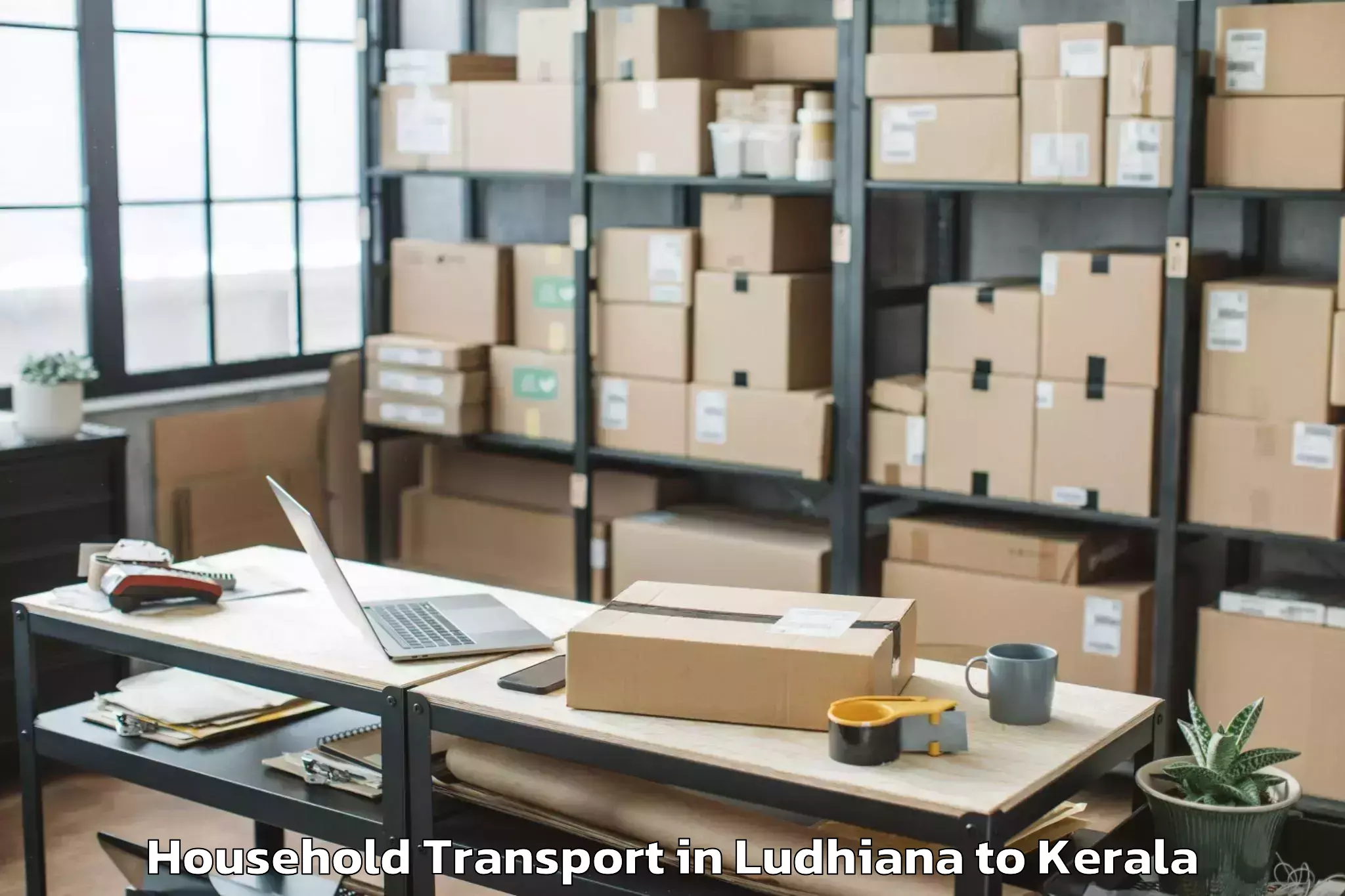 Book Ludhiana to Chelakara Household Transport